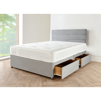 Salom Upholstered Divan Bed with Mattress