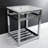 Kingston Brass Quadras 25-Inch Ceramic Console Sink with Stainless Steel Base and Shelf-49610621-49617813