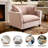 46.9" W Chenille Cloud Armchair Oversized Upholstered Single Sofa Chair With Pillows For Living Room Apartment Office-637090735