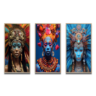 «Vibrant Slavic Spiritual Festive Portraits I», 3 pièces