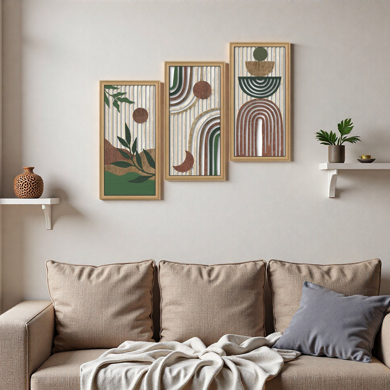 Ensemble d'art mural bohème abstrait Boho