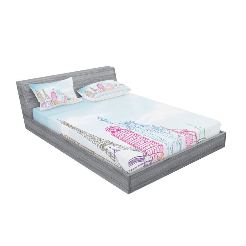 Microfiber Sheet Set, Full/Double Sheet Set with Fitted Sheet