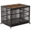 Caisse pour chien robuste - Meuble pour chien de 42 po de taille moyenne - Cage pour chien épaissie en bois