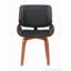Chaise de salle à manger rembourrée en cuir de polyuréthane de style Mid-Century pivotant à 360 °, ensemble de 2-115824291