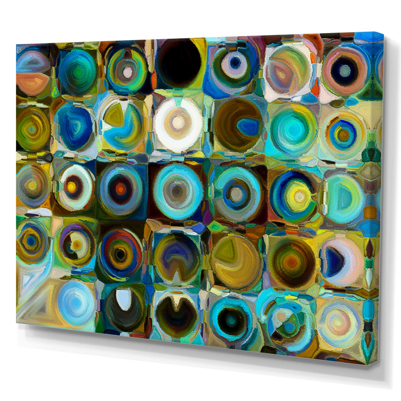 «Colorful Colorful Green and Turquoise Element», reproduction sur toile tendue, H 8 po x l 12 po x P 1 po