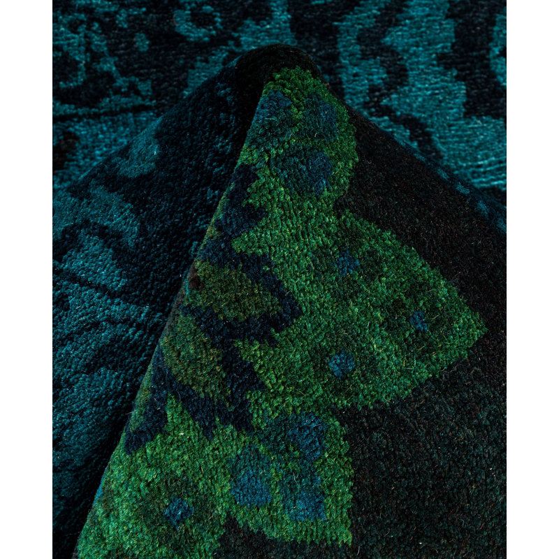 Overdyed One-of-a-Kind 3' 2" X 5' 3" Hand Knotted Area Rug