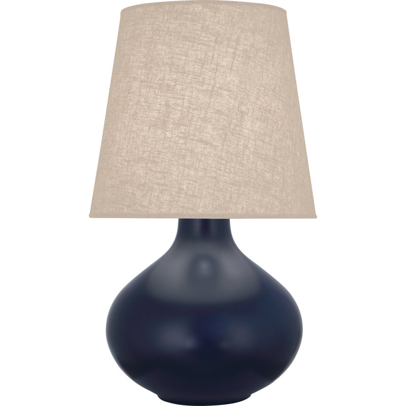June Accent Lamp, Buff, 30.75" H x 15.75" W x 15.75" D, Matte Midnight Blue