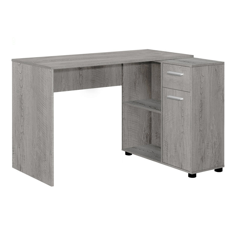 Bureau d'ordinateur, bureau personnel, coin, tiroirs de rangement, L 46 po, forme en L, travail, ordinateur portable, stratifié, contemporain, moderne