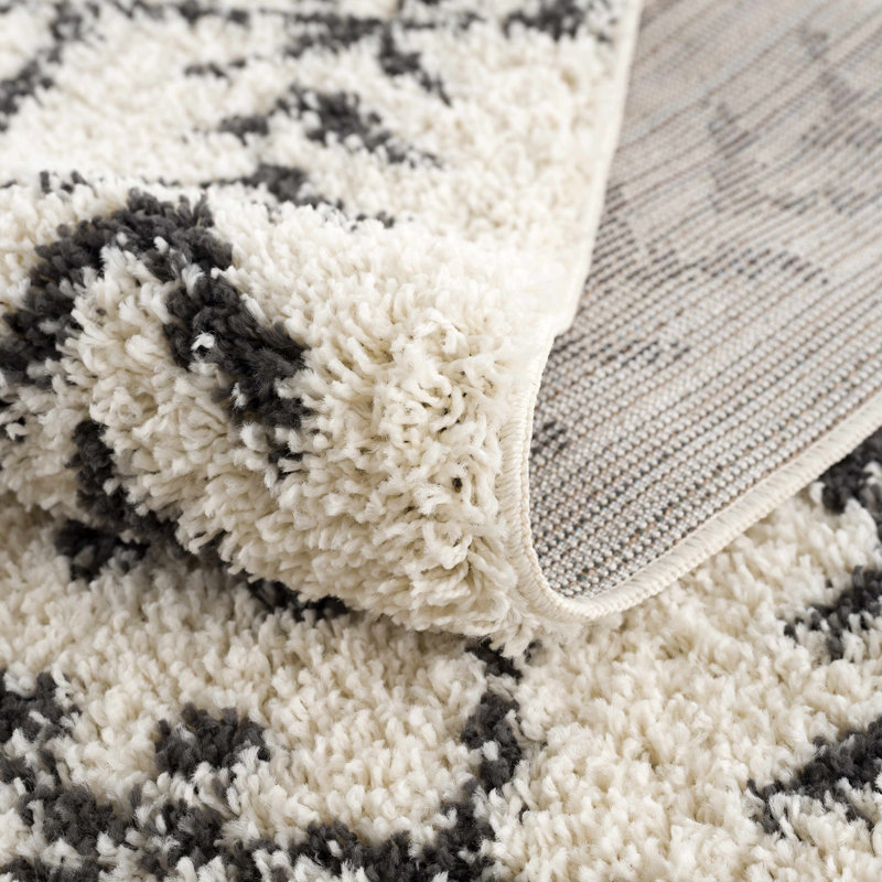 Tapis beige / noir Adein, Rectangle 7 pi 10 po x 10 pi