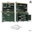 104×40×180cm Farmhouse Sideboard with App-Controlled LED & Built-in Drink Holders, 5-Door Storage Buffet Cabinet in Green / White