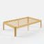 Structure de lit plateforme en bambou de 18 po de hauteur avec bois massif et métal, support robuste, aucun sommier tapissier requis ， Plusieurs tailles disponibles-121088421