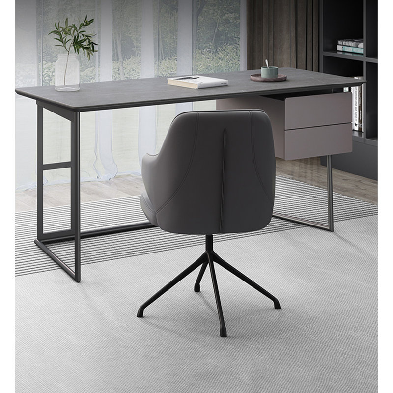 Modern Light Luxury Sintered Stone Tabletop Desk, H 29,53 po x l 62,99 po x P 23,62 po