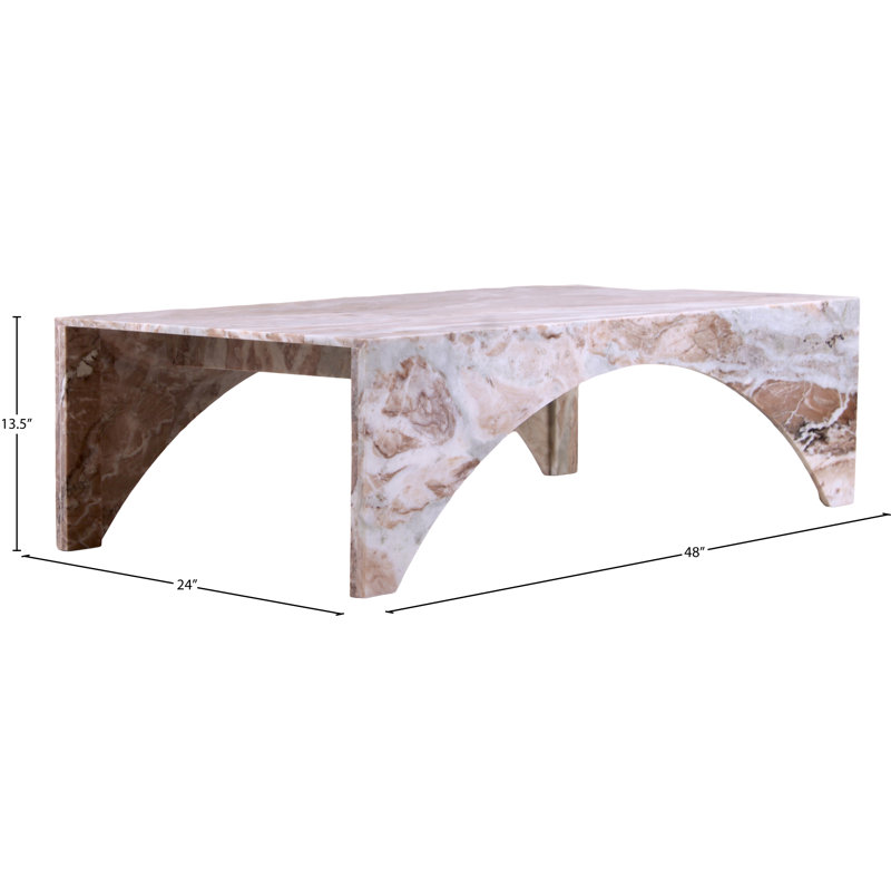 Palermo Marble Coffee Table, Brown