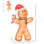 Décoration de Noël gonflable de 8 pi avec une canne en bonbon