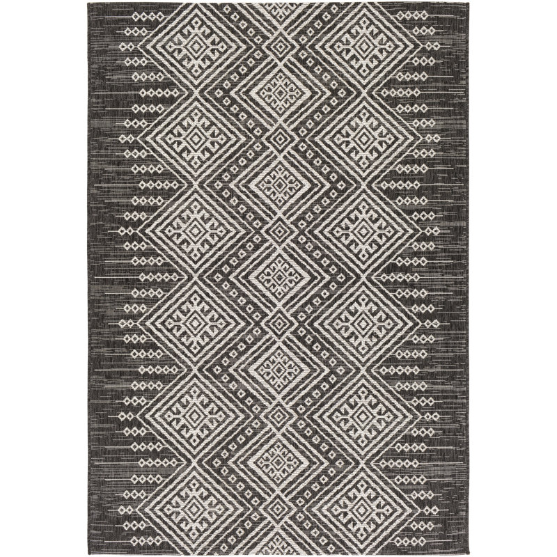 Hongming Geometric Indoor / Outdoor Rug, Rectangle 7'10" x 10'2"