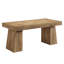 Bureau de direction moderne 55,12 po en bois brun clair avec double caisson pour bureau
