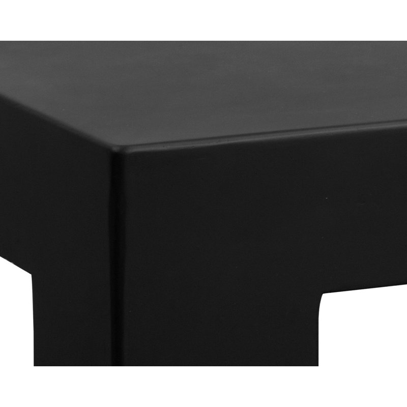 Renley Outdoor Square Coffee Table, Black