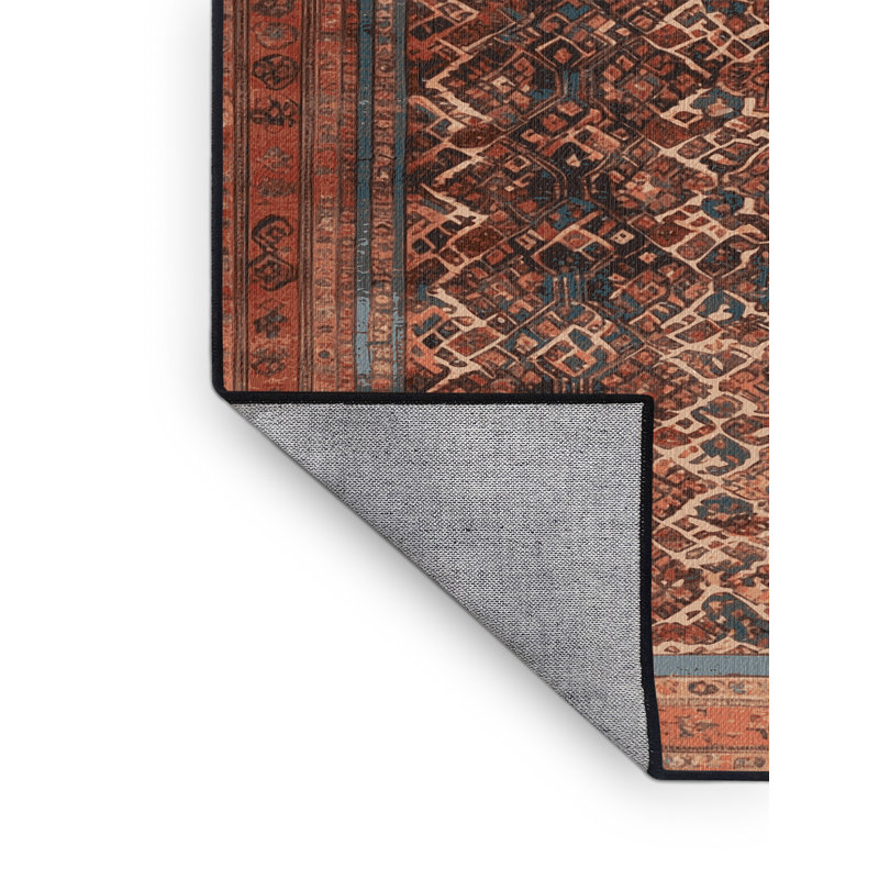 Tapis brun lavable à la machine, Rond 4 pi