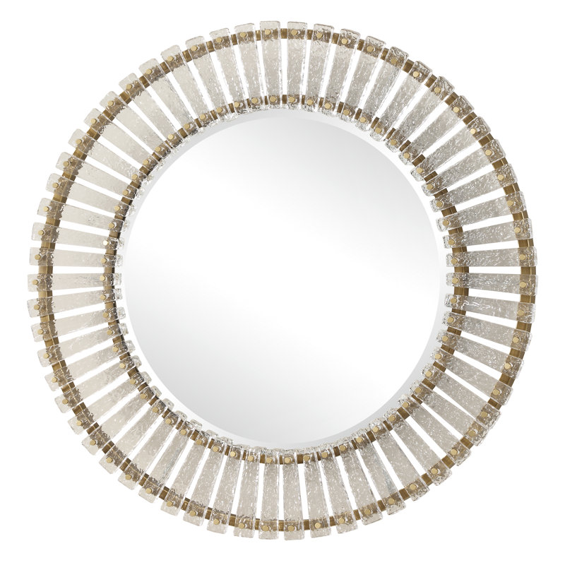 Miroir rond en verre texturé Nalewicki