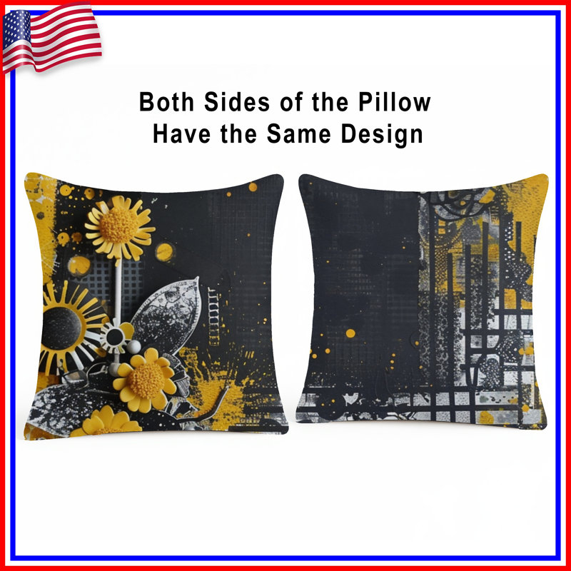 Insects Throw Pillow, Art Double Sided Pillows, 20 x 20 inches