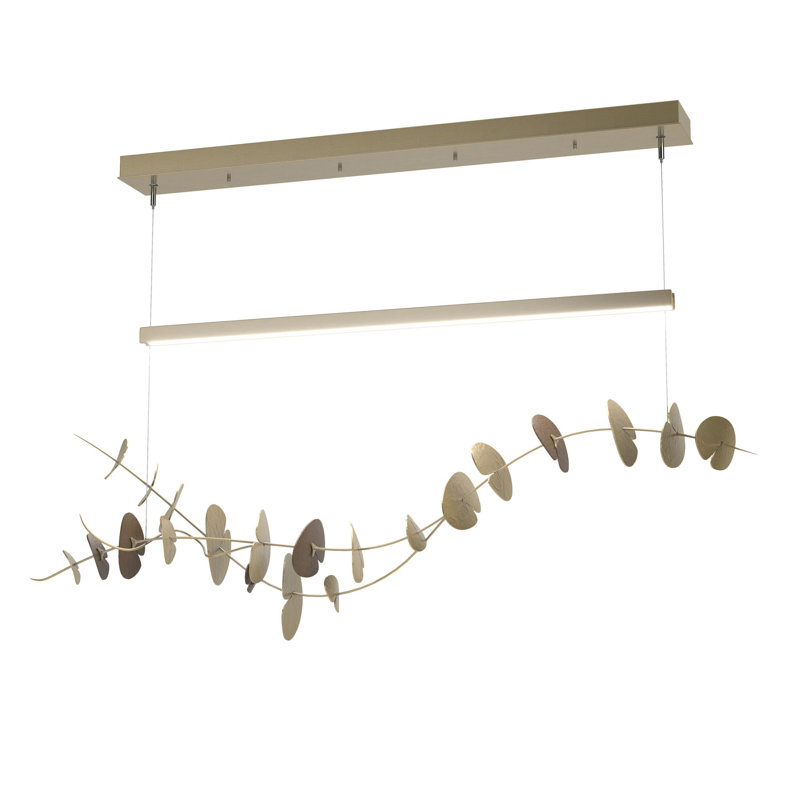 Luminaire suspendu 1 lumière Lily, Bronze, Laiton moderne