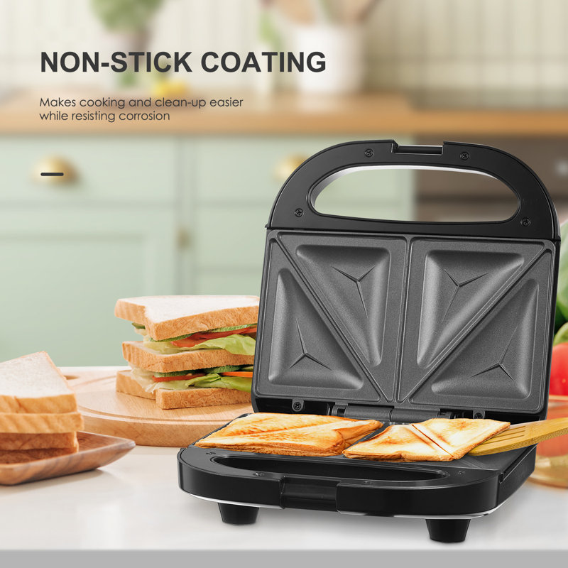 Panini Press & Sandwich Maker - Nonstick Surface, Easy Clean, Compact for Storage, Perfect for Grilled Cheese, Bacon, Eggs & Steak