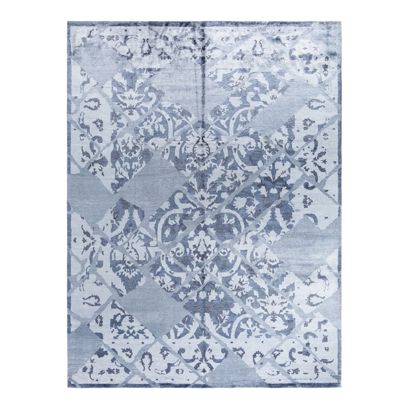 Overdyed One-of-a-Kind 9' 2" x 12' 2" Hand Knotted Area Rug