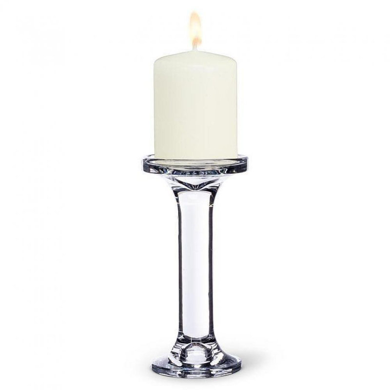 Glass Tabletop Taper, 7" H x 3.5" W x 3.5" D