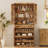 Kitchen Pantry Cabinet - Sliding Rack, 6 Hanging/Adjustable Shelves, 2-Door (Solid+Engineered Wood, 5 Wood Tones)-843355679