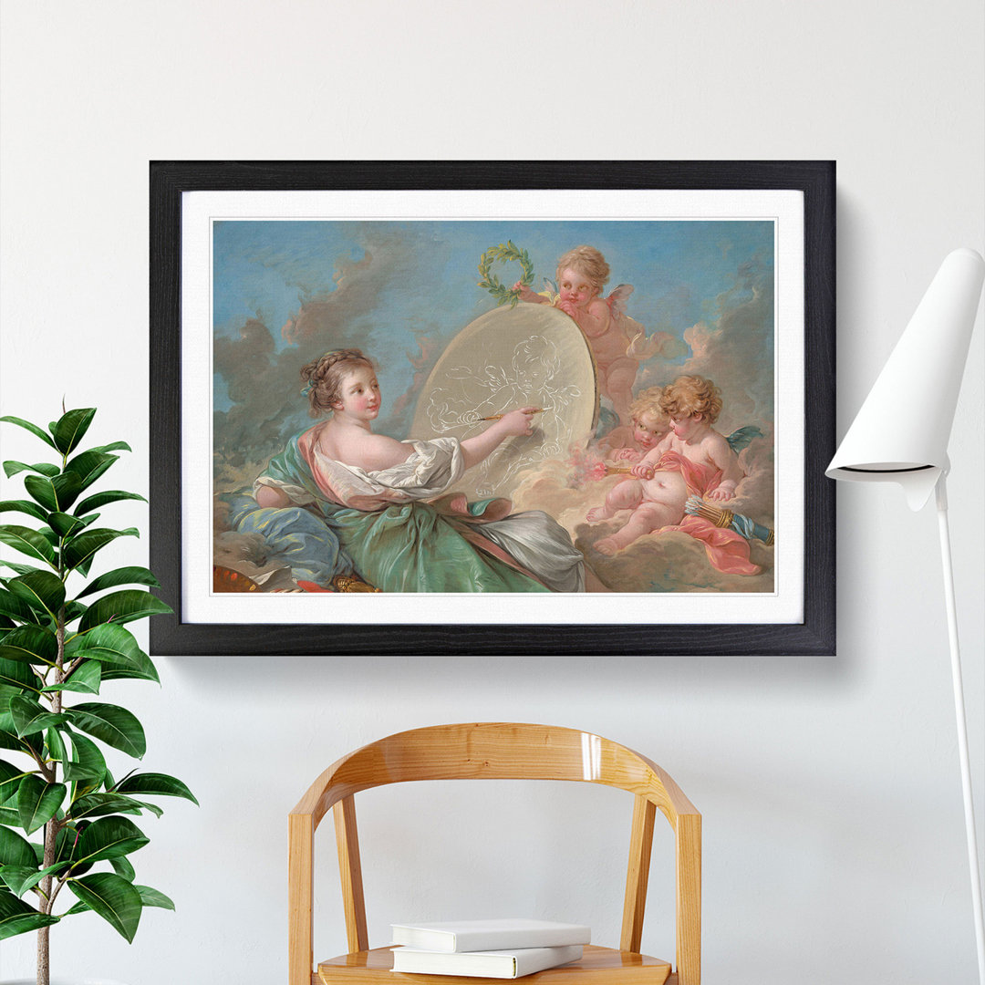 Allegory of Painting by Francois Boucher - Picture Frame Painting