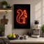 Neon Squirrel Sign Retro - Wrapped Canvas-343447687-343447692