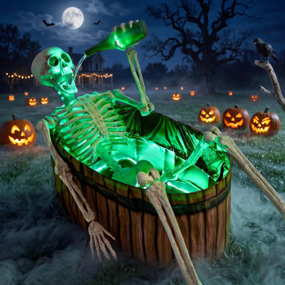 Halloween 5 Ft Drinking Pirate Skeleton