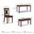 Leger 6 - Person Four Leg Dining Set