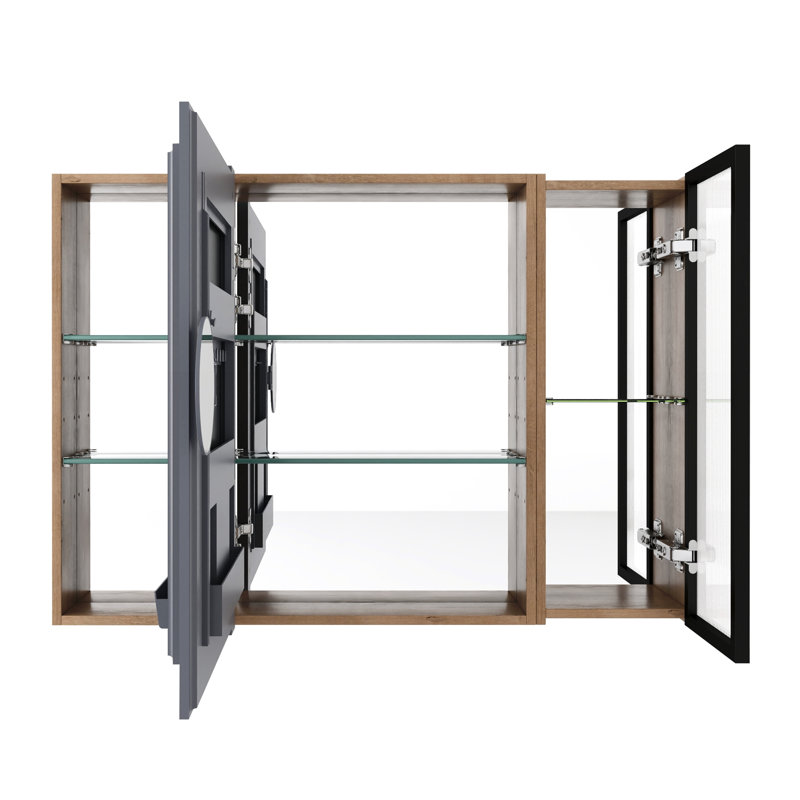 Armoire à pharmacie murale de 100 cm (39,4 po) avec tablettes en verre ajustables