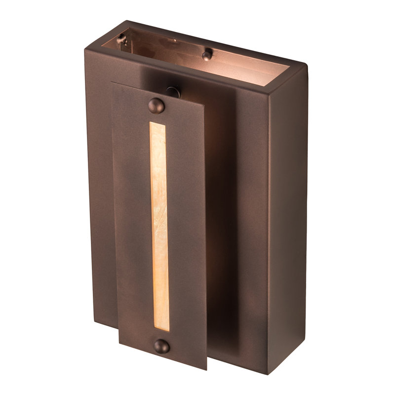 Moss Creek Creekside Flush Mounted Sconce, Cinnamon Coffee Metallic