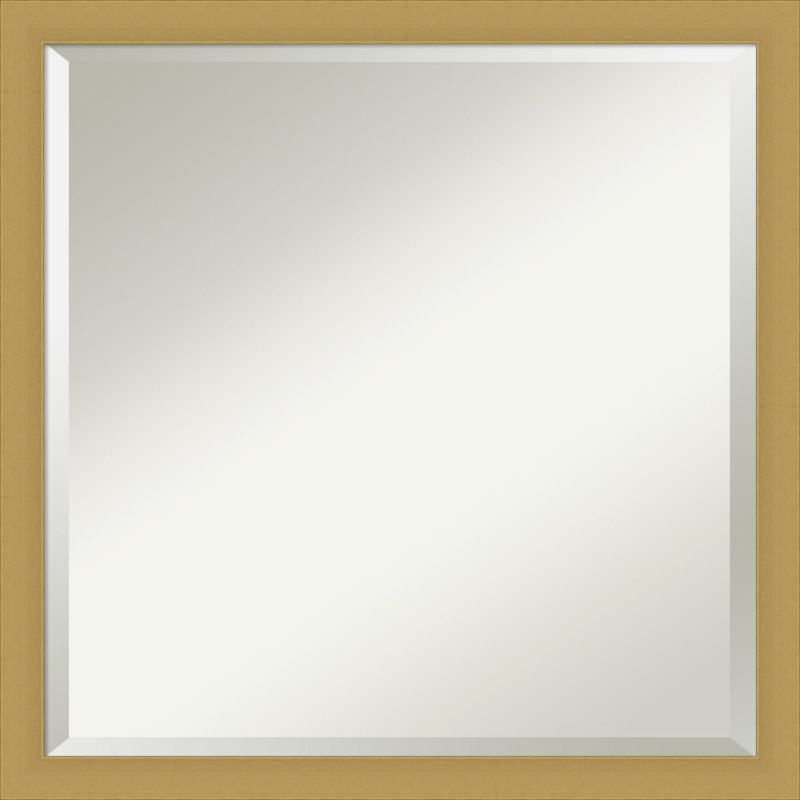Hoyer Flat Wall Mirror, Gold, 22" x 22"