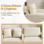 Chaise longue rembourrée avec repose-pieds et deux coussins de 40 po Atlai-751513201