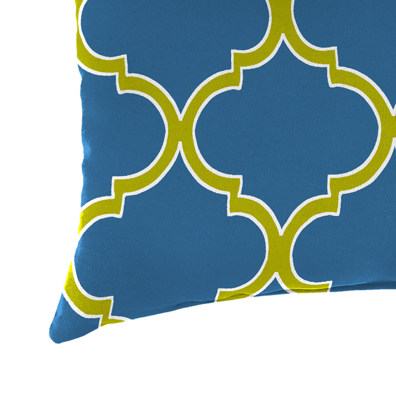16" x 12" Outdoor Lumbar Throw Pillow (Set of 2), Blue Geometric