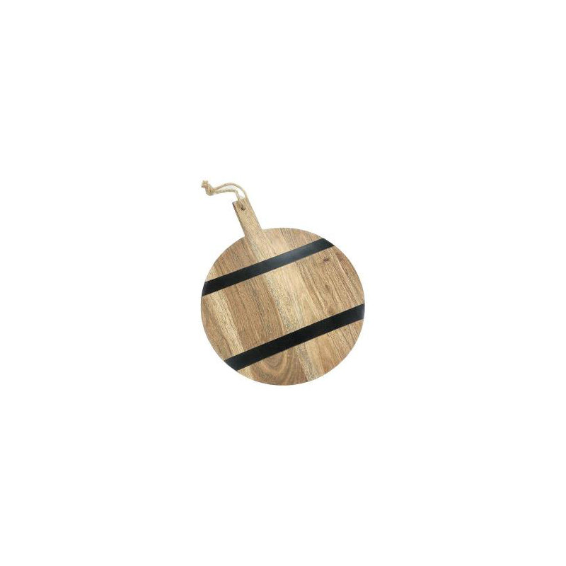Planche à fromage Millwood Pines Dresdyn, H 0,50 po x l 15,25 po x P 17 po, Brun / blanc