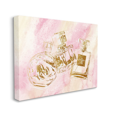 " Fashion Bottle Trio Gold Glam Abstract Pattern " by Ziwei Li