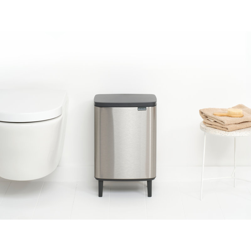Brabantia 12 Litre Bo Waste Bin Hi, Matt Steel Fingerprint Proof