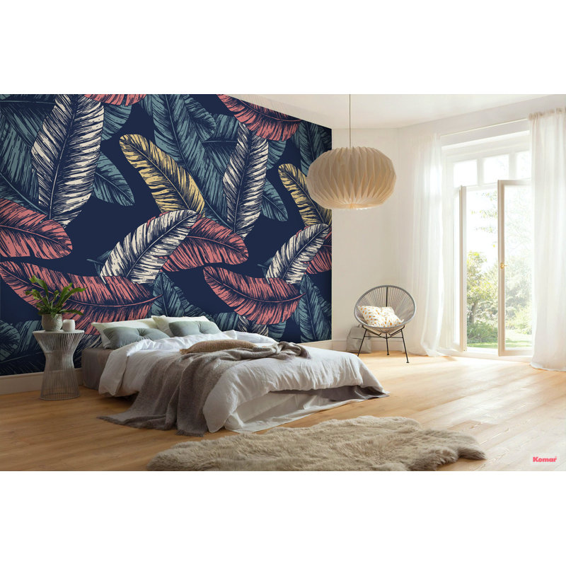 Papier peint amovible feuilles tropicales exotiques tropicales, L 9 po x l 15 po
