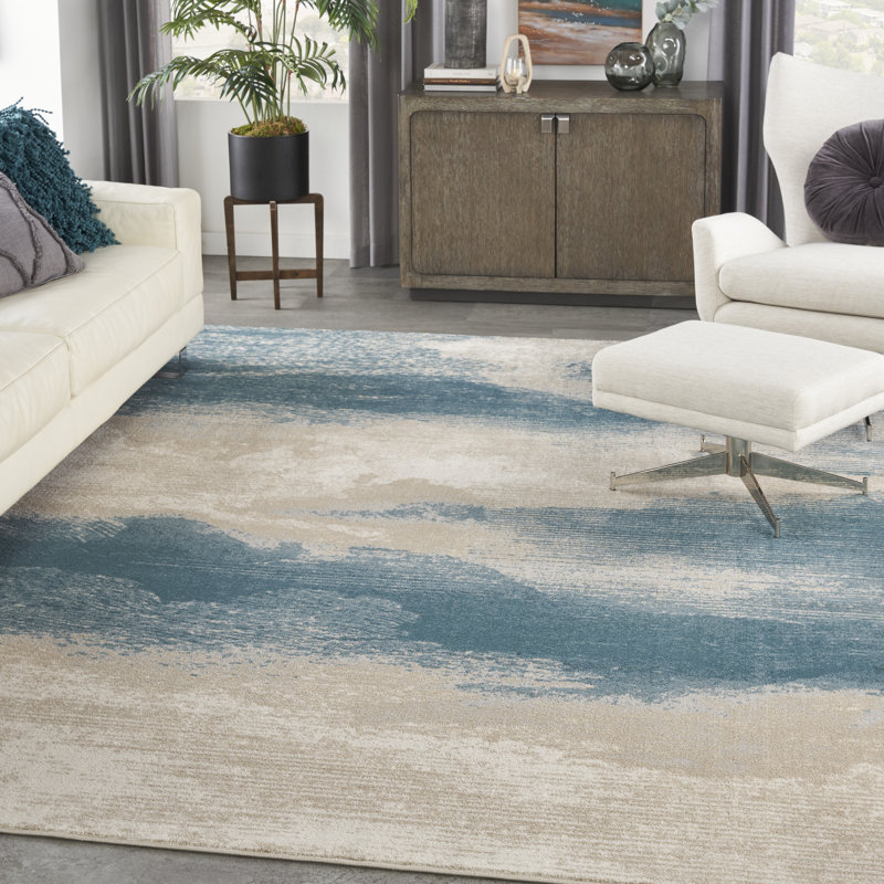 Abstract Indoor Rug, Rectangle 9'3" x 12'9"