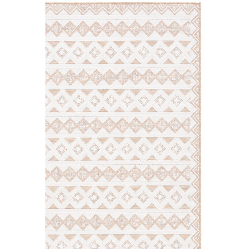 Kenenth Performance Geometric Indoor/Outdoor Area Rug, Square 6'5"