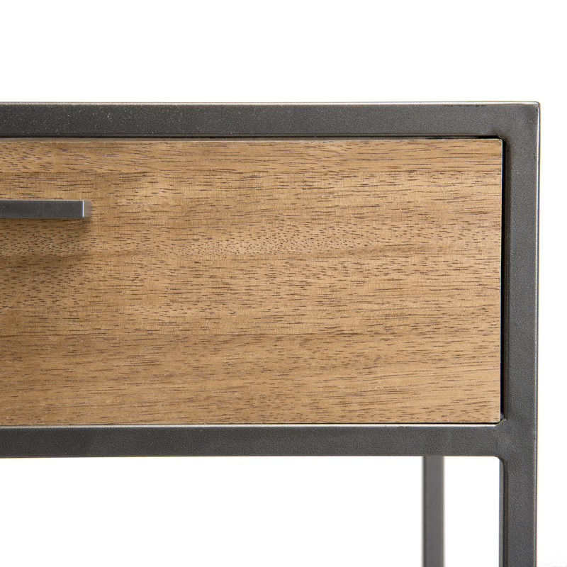 Axton 52cm W Solid Wood Bedside Table