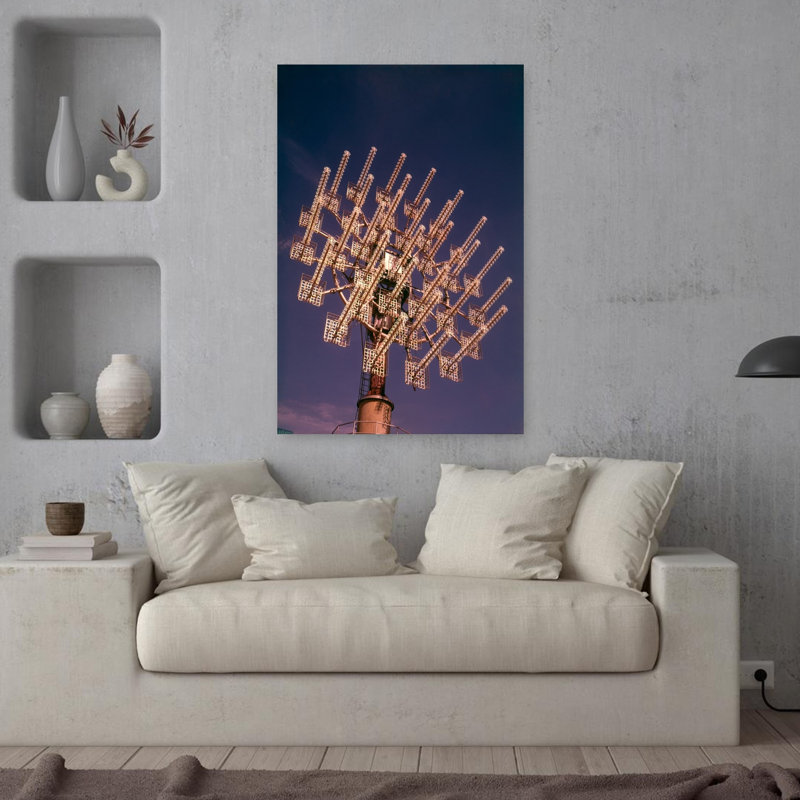 1960s 1970s HIGH GAIN TELEMETRY ANTENNA USED FOR TRACKING SATELLITE COMMUNICATIONS WALLOPS STATION VA USA 1 Piece Wrapped Canvas Wall Art