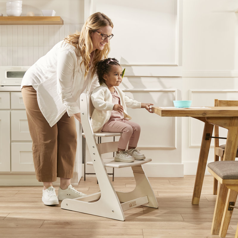 ECR4Kids Grows with Me Chair, White Wash