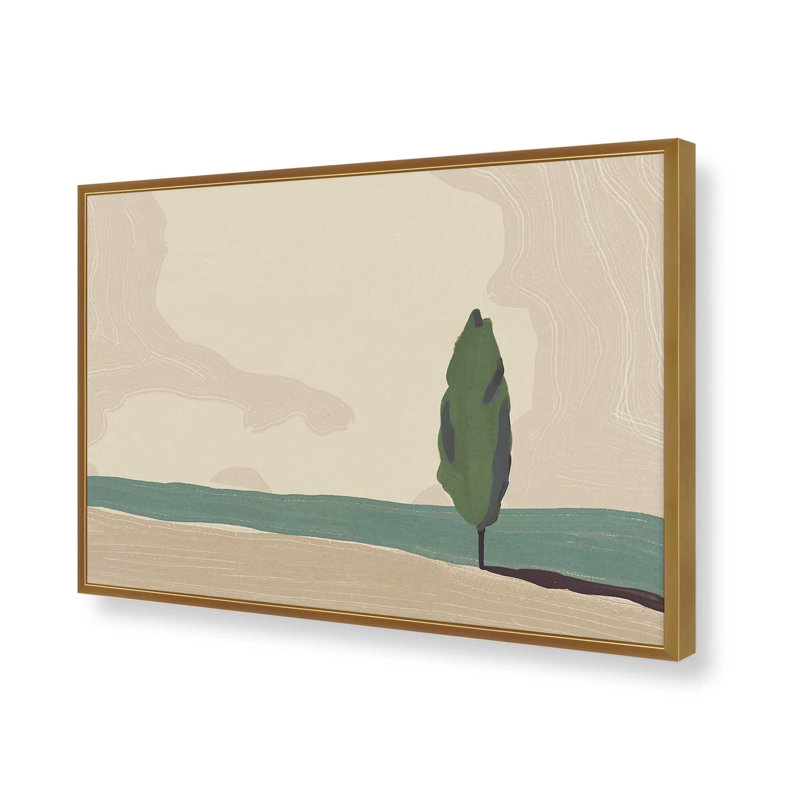 Quiet Country By Little Dean Art Print, 12" H x 16" W, Gold