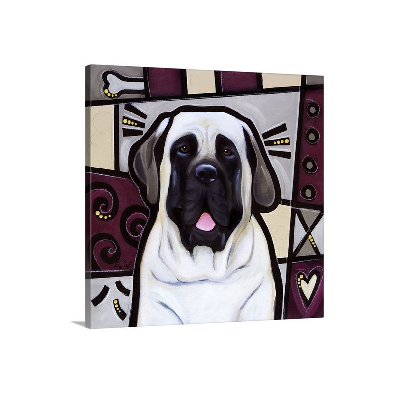 «Mastiff Pop Art» par Diethild, impression sur toile, H 30 po x l 30 po x P 1,25 po