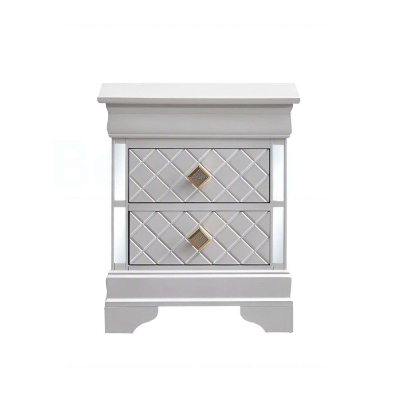Table de chevet Verona G6735-N blanc perle